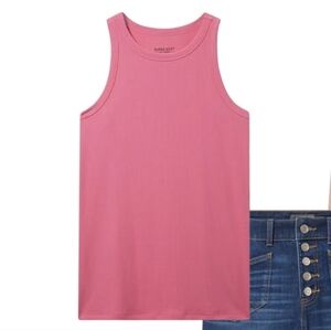 Torrid Super Soft Rib High Neck Tank Top pink Size 5x fits 3-4x